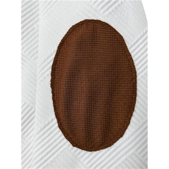 NWT Men's White Hooded Cardigan Multiple Sizes - Brown Buttons - Picture 5 of 5